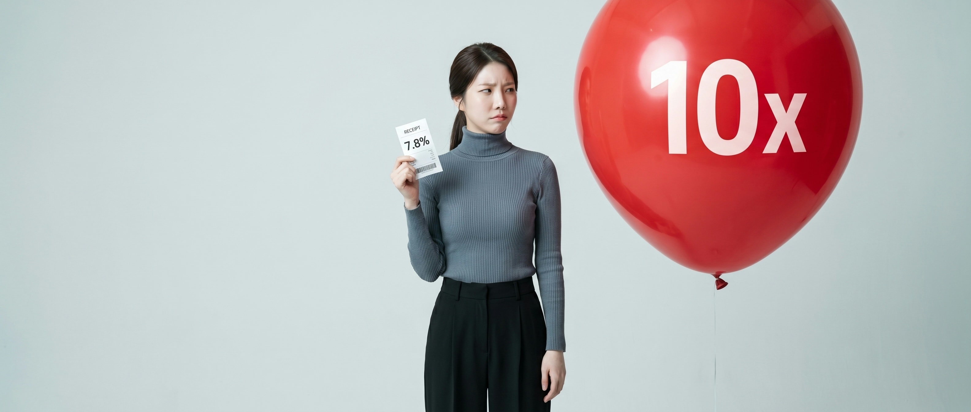 10배 마케팅 풍선과 7.8% 영수증을 보는 루나