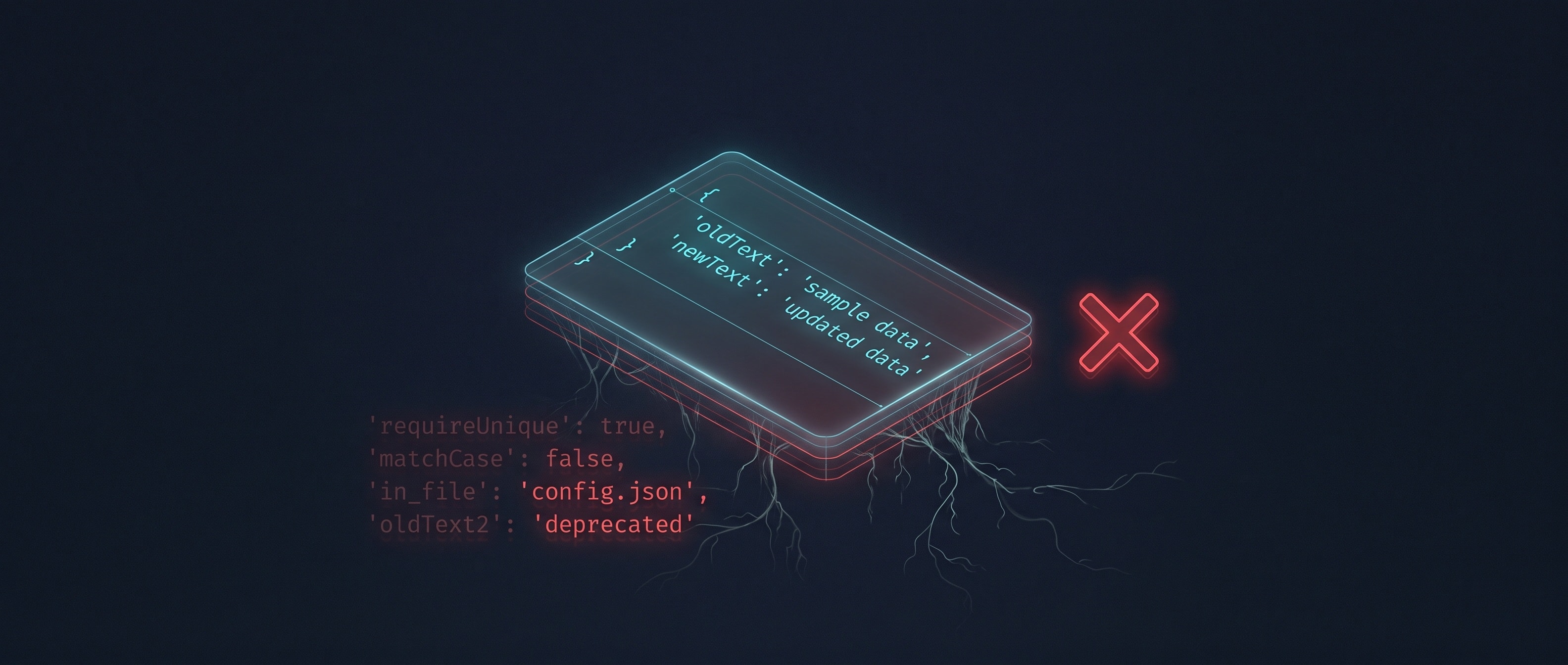 스키마에 없는 필드들이 JSON 객체 끝에 유령처럼 붙어 자라나는 개념 이미지