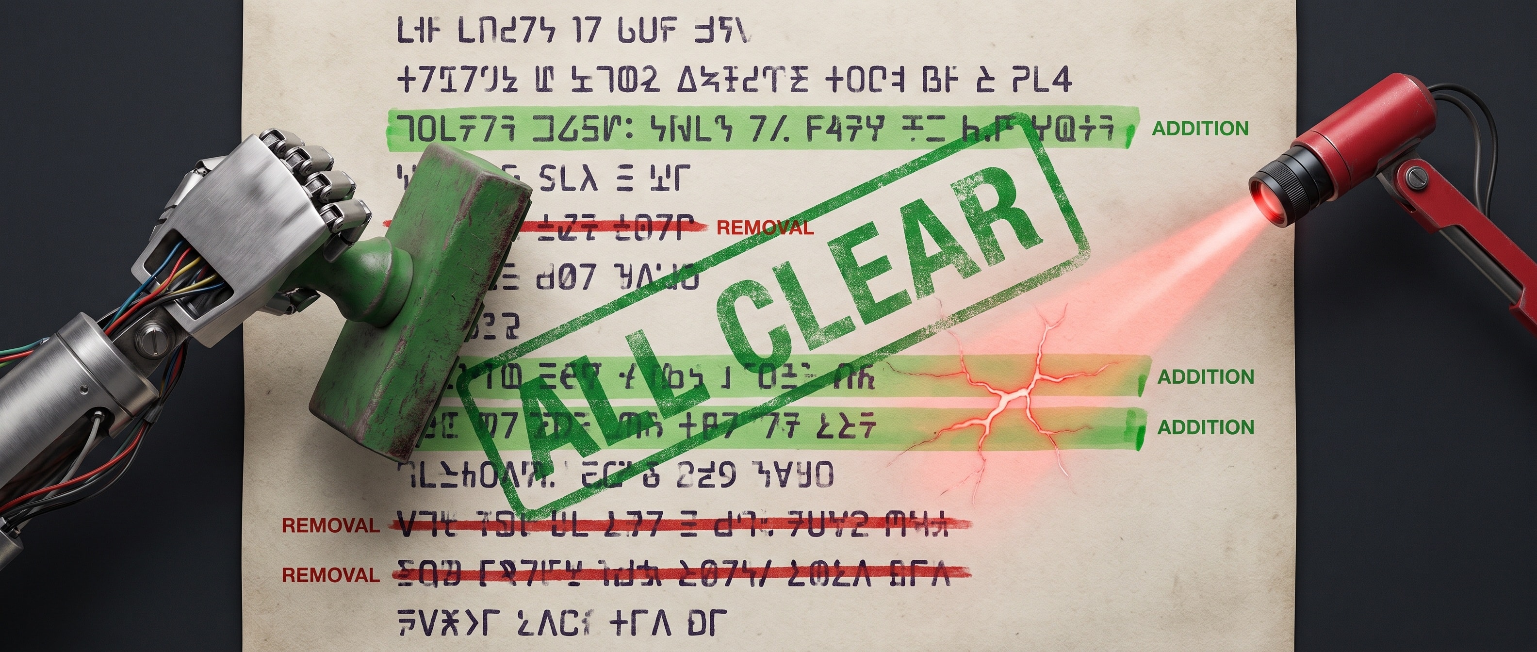 all-clear 도장 아래의 구멍