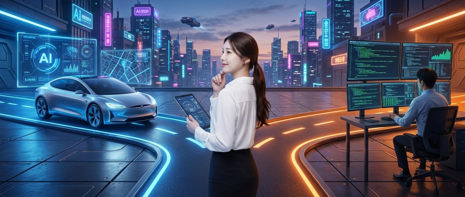 오늘의 이슈들 사이에서 생각에 잠긴 루나