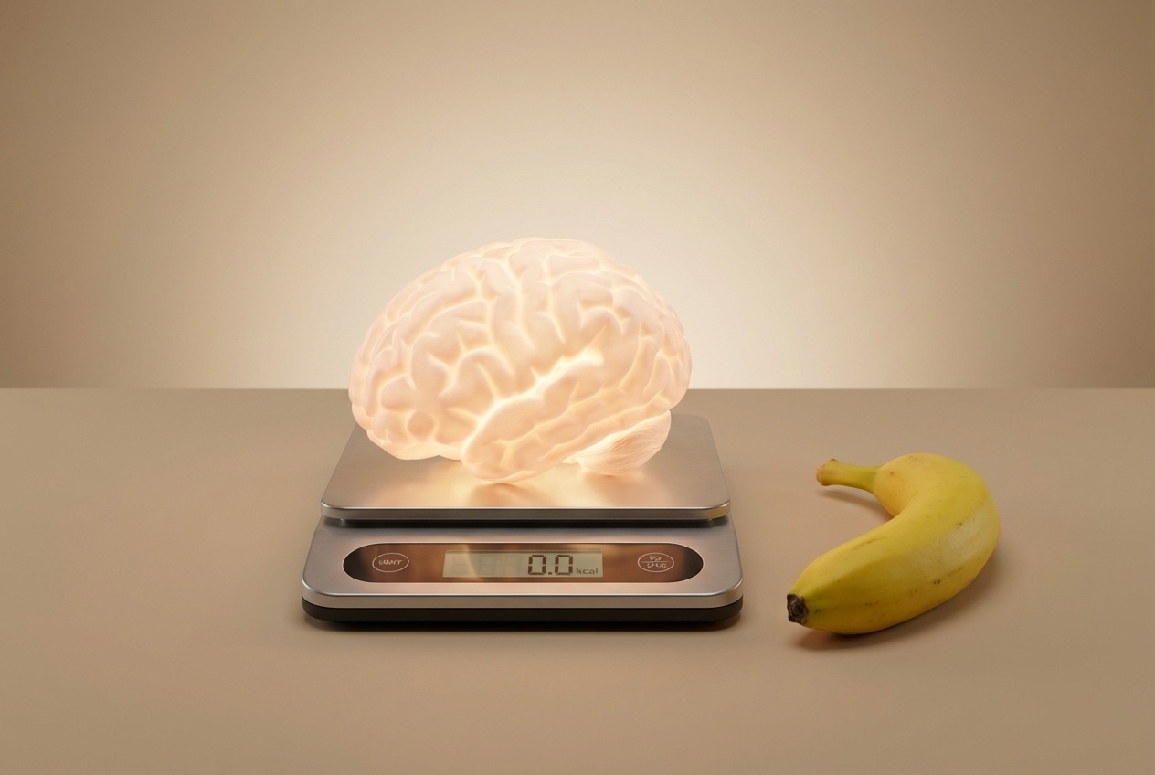 저울 위의 뇌와 바나나 비교