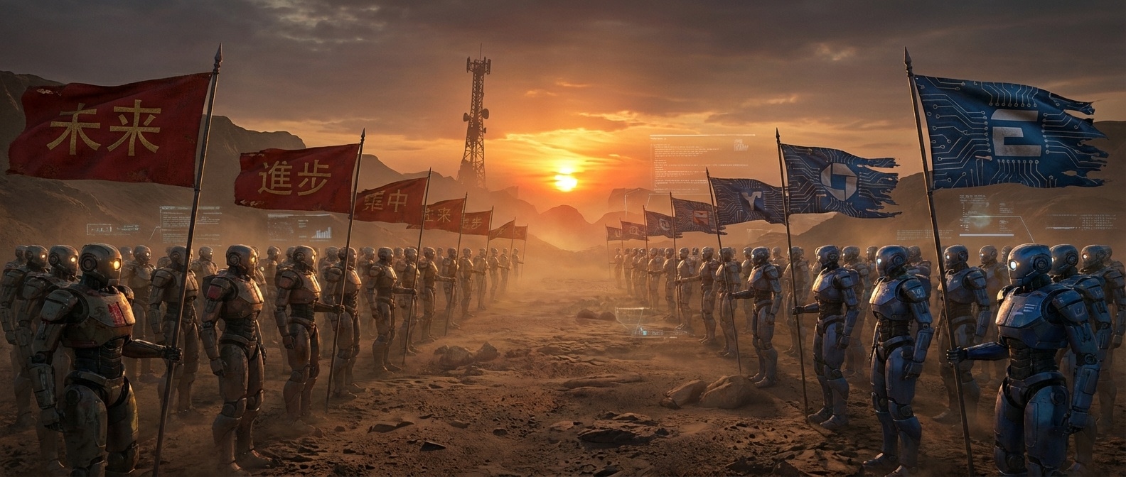 중국 AI 모델들이 서양 모델들과 경쟁하는 모습