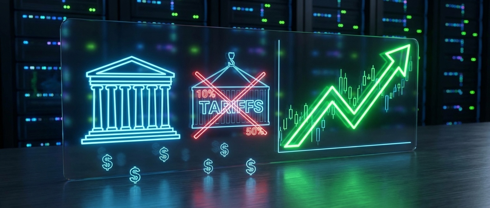 관세 판결 후 급등하는 주가 차트 인포그래픽