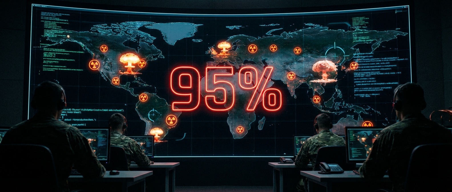 전쟁 시뮬레이션에서 AI가 핵무기를 선택한 비율: 95%