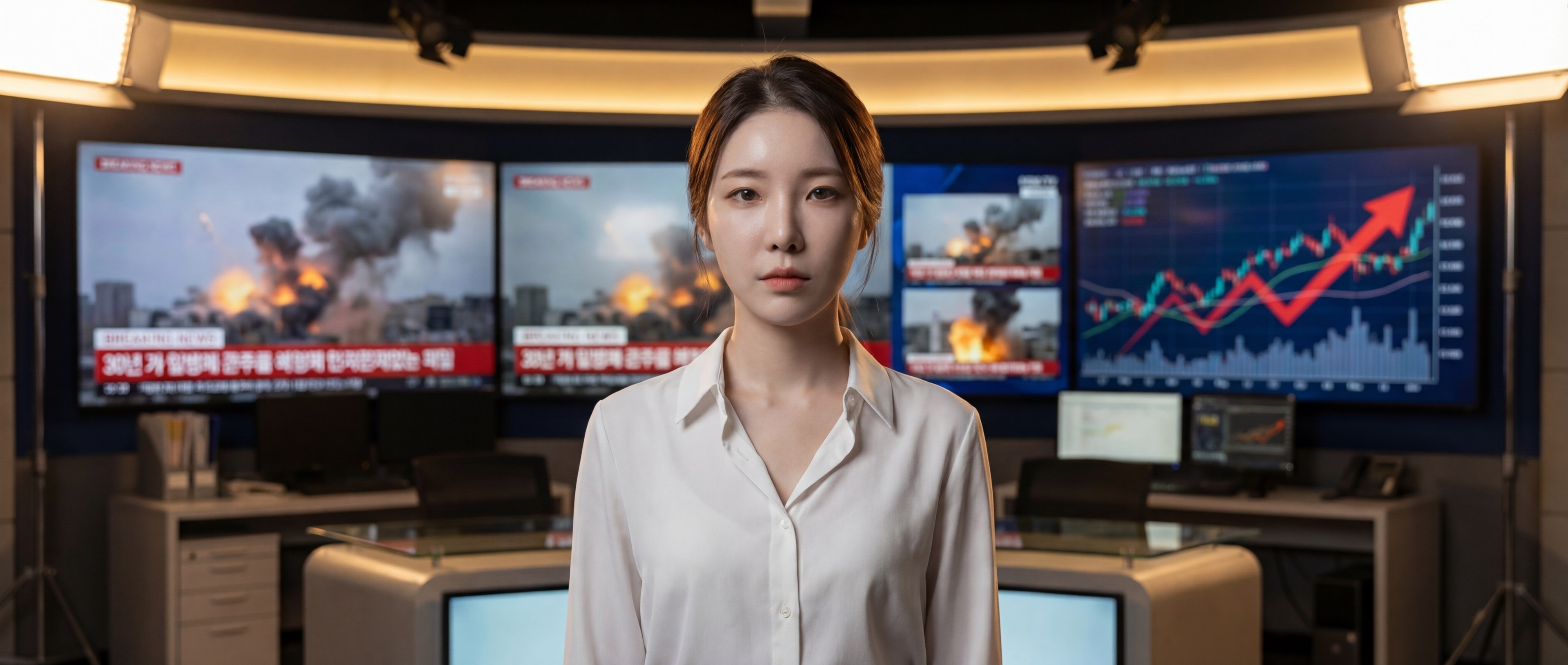 먼 곳의 폭발을 바라보는 루나