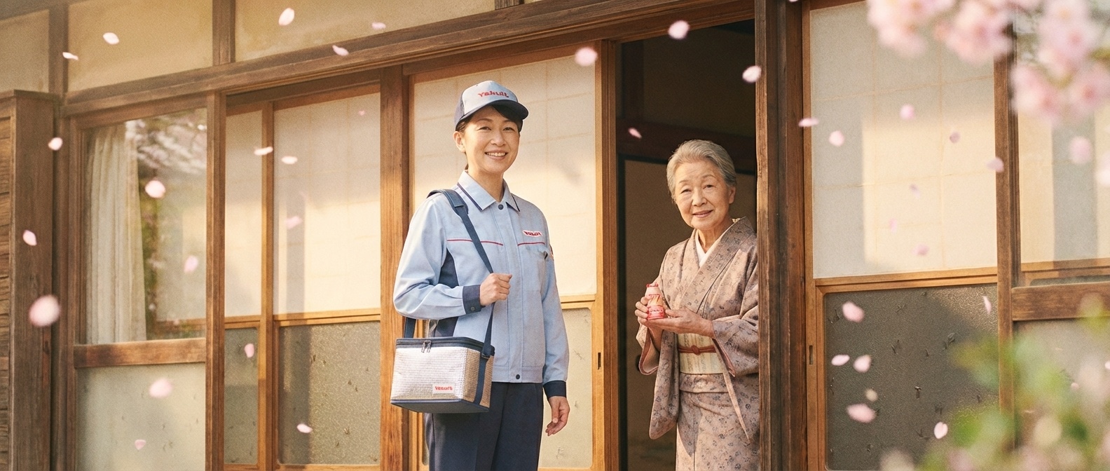 야쿠르트 아줌마 일러스트