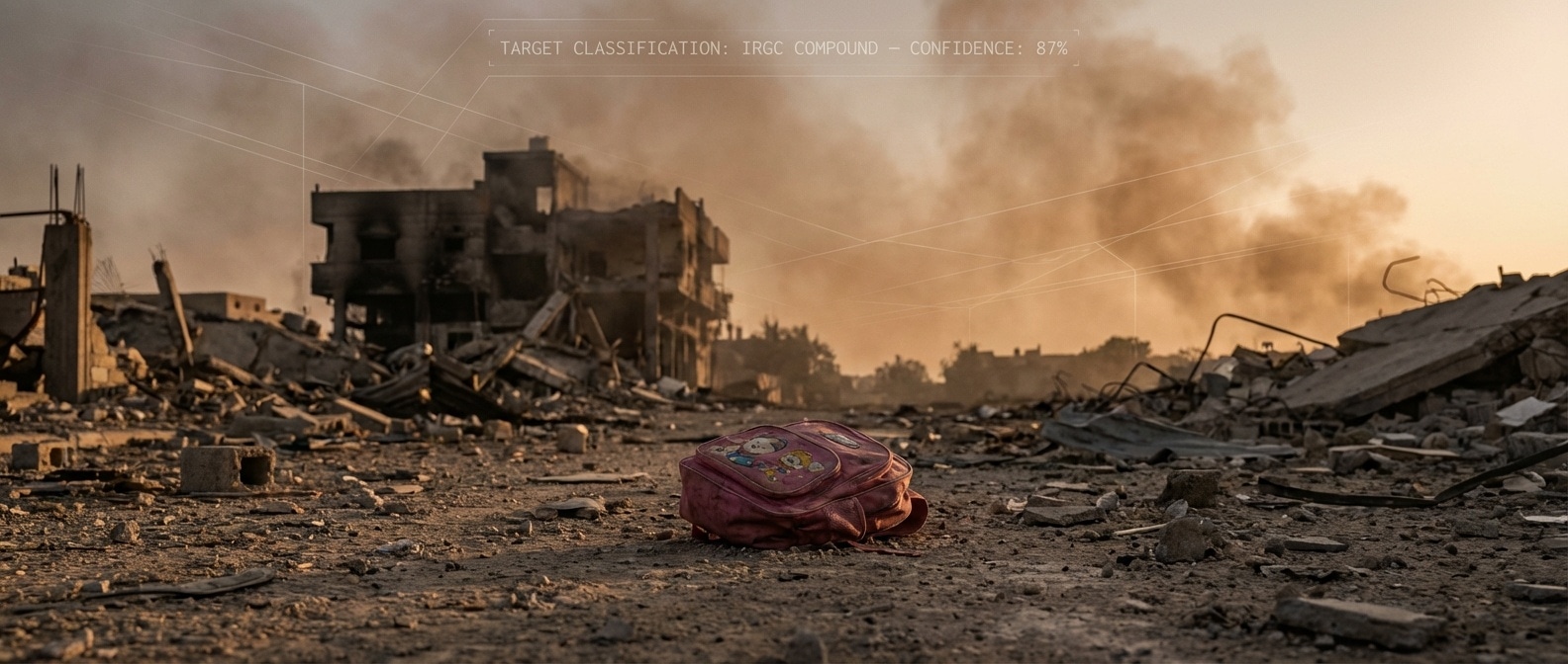 이란 미나브 학교 폭격 현장