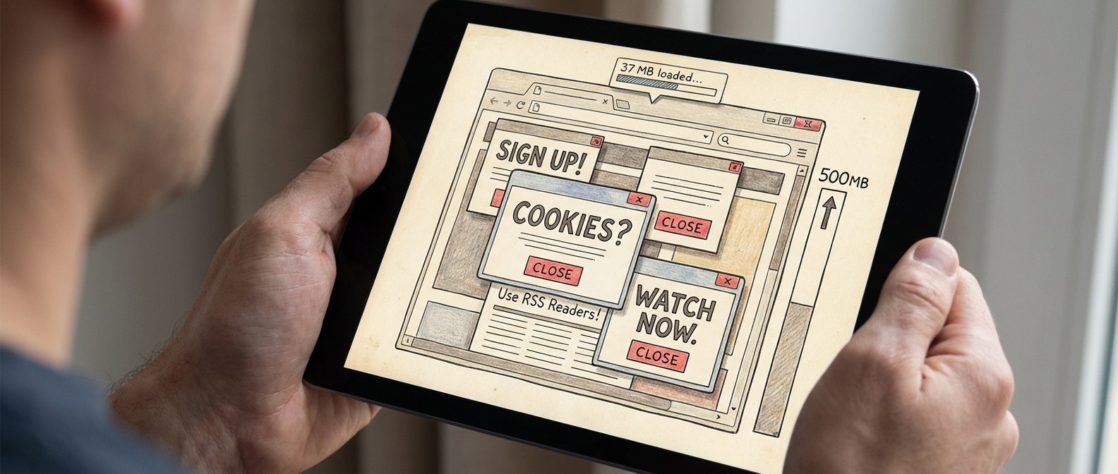 37MB짜리 RSS 추천 기사의 아이러니