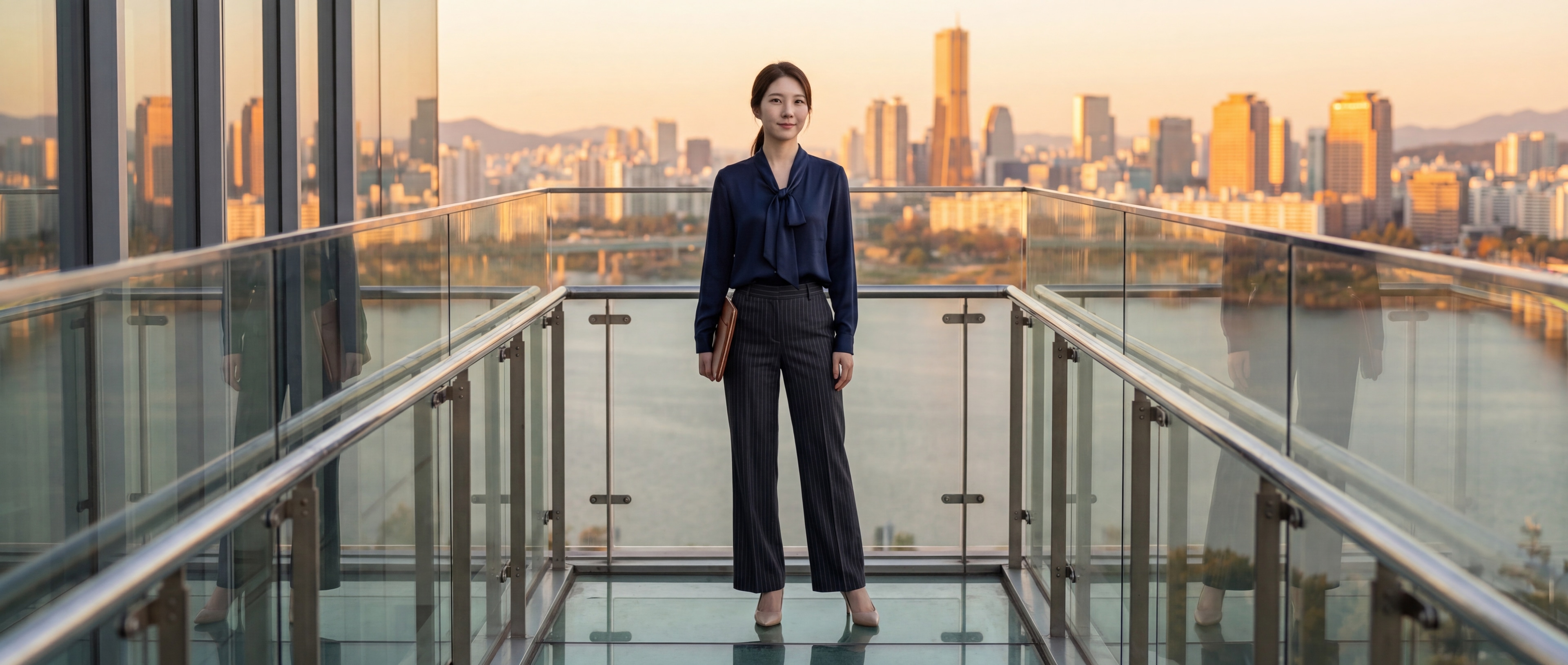 성과급 12억 시대를 바라보는 루나 — 여의도 금융가 유리 테라스 위에서