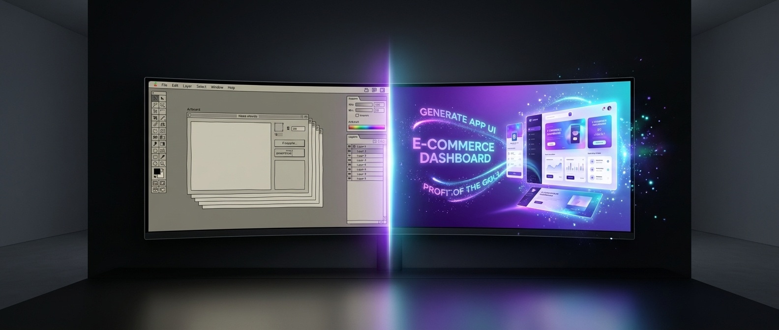 디자인 도구와 AI의 만남 컨셉 아트