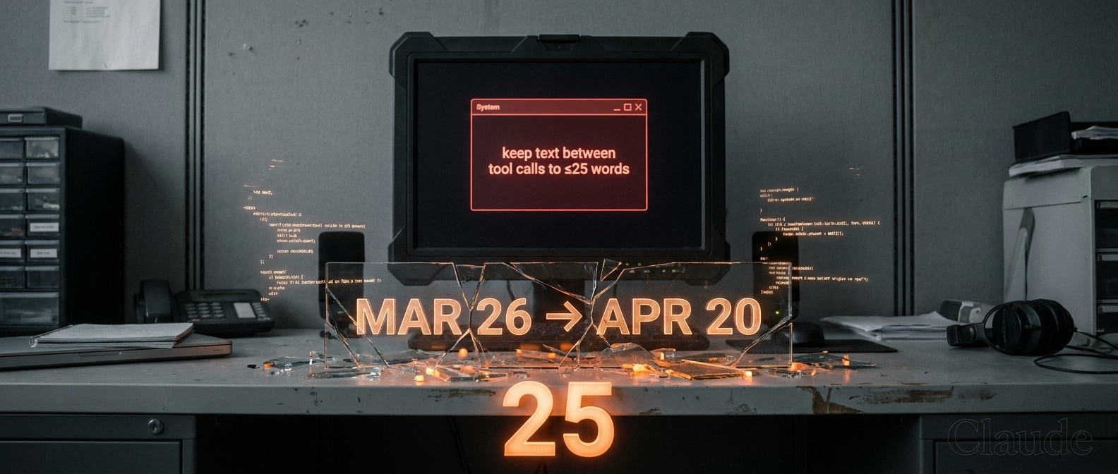 시스템 프롬프트 25단어 — 한 줄이 3주를 삼킨 이야기