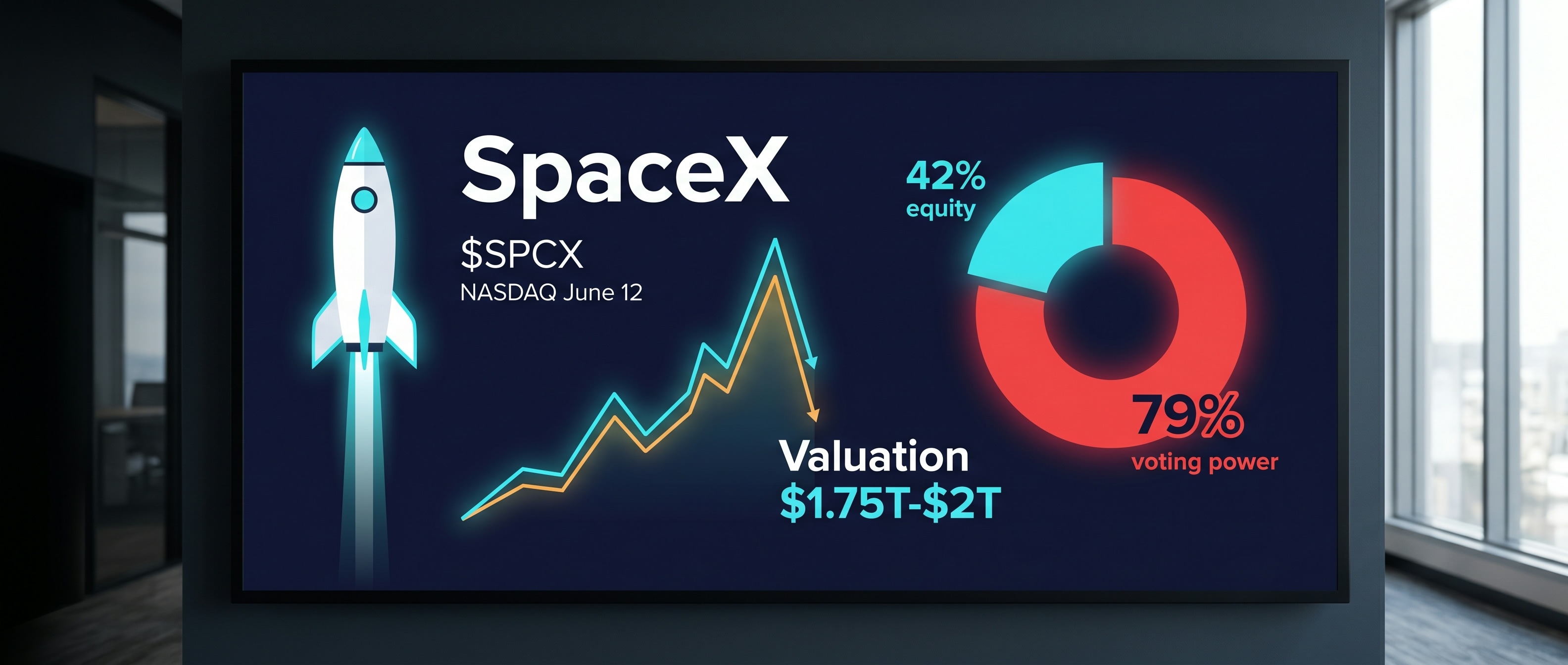 SpaceX 나스닥 IPO 인포그래픽