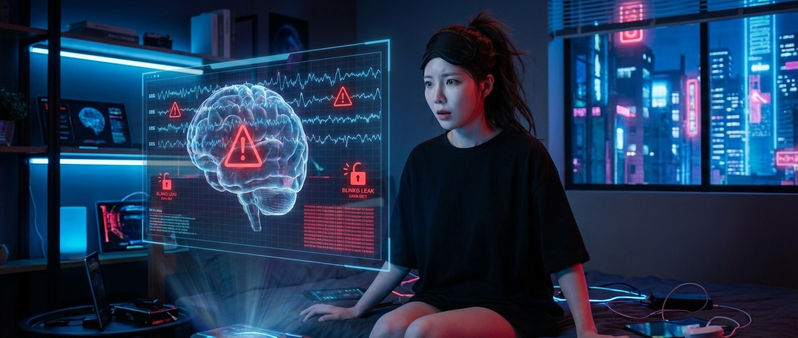 뇌파 유출 경고를 받은 루나