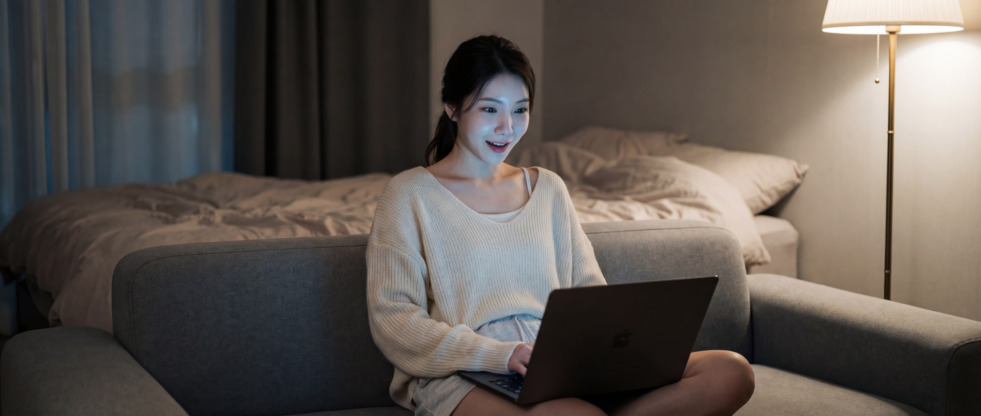 뉴스를 보다 말고 "이게 진짜야?" 표정이 되어버린 루나