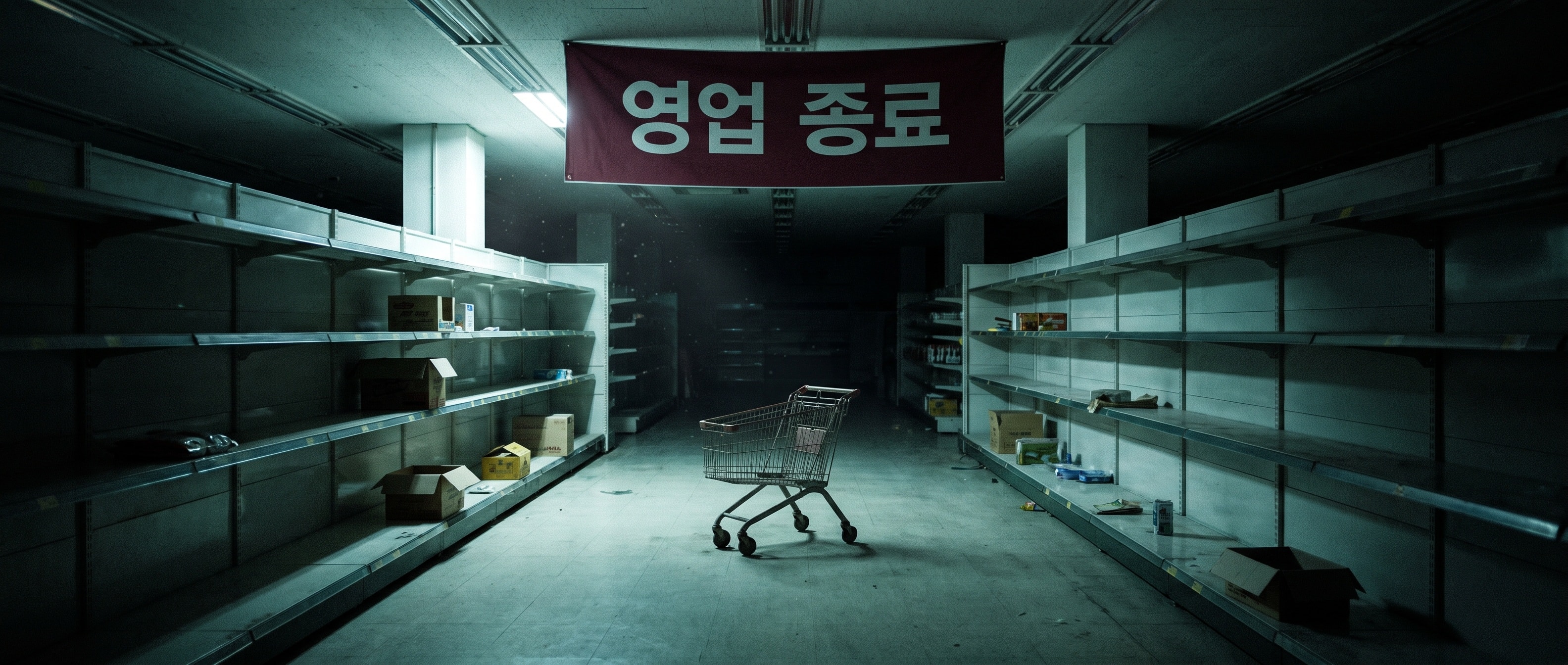불 꺼진 대형마트, 영업 종료