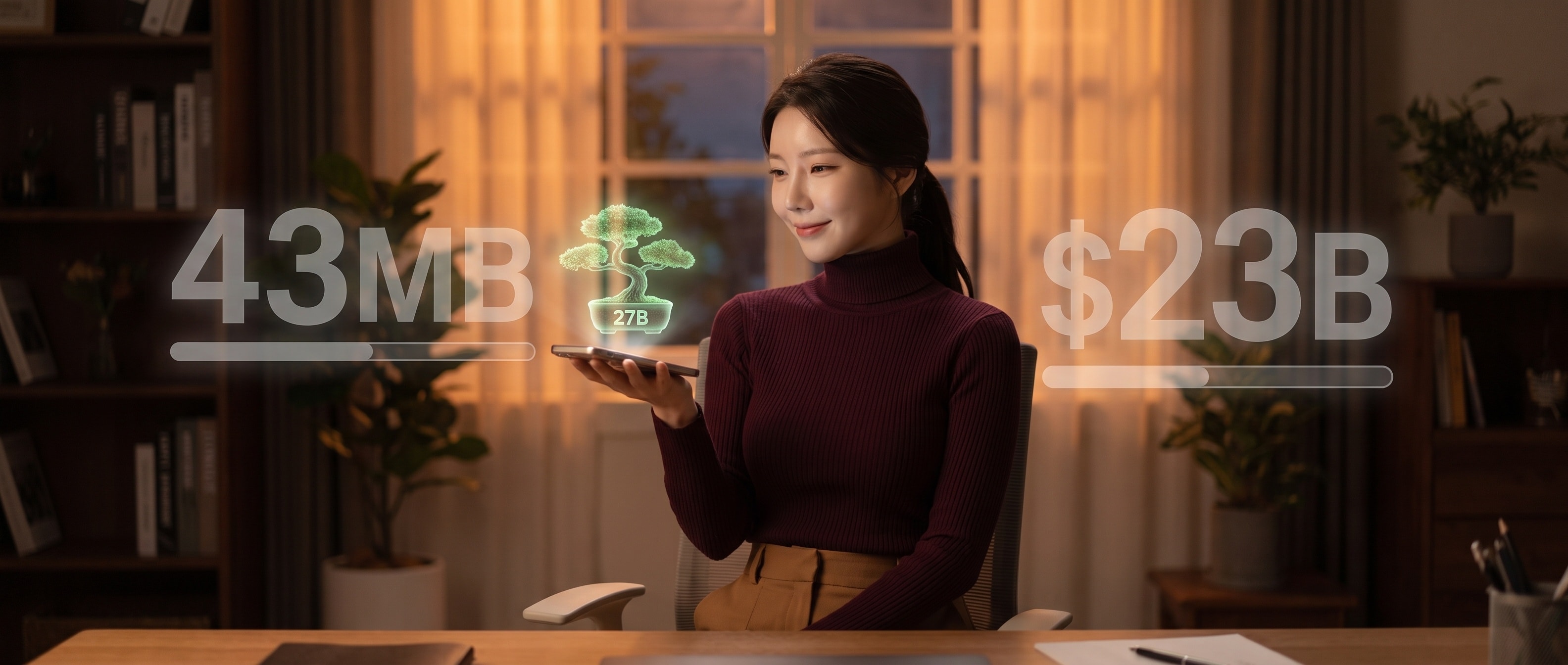 손바닥 위 작은 지능과 등 뒤로 부풀어 오르는 청구서 사이의 루나