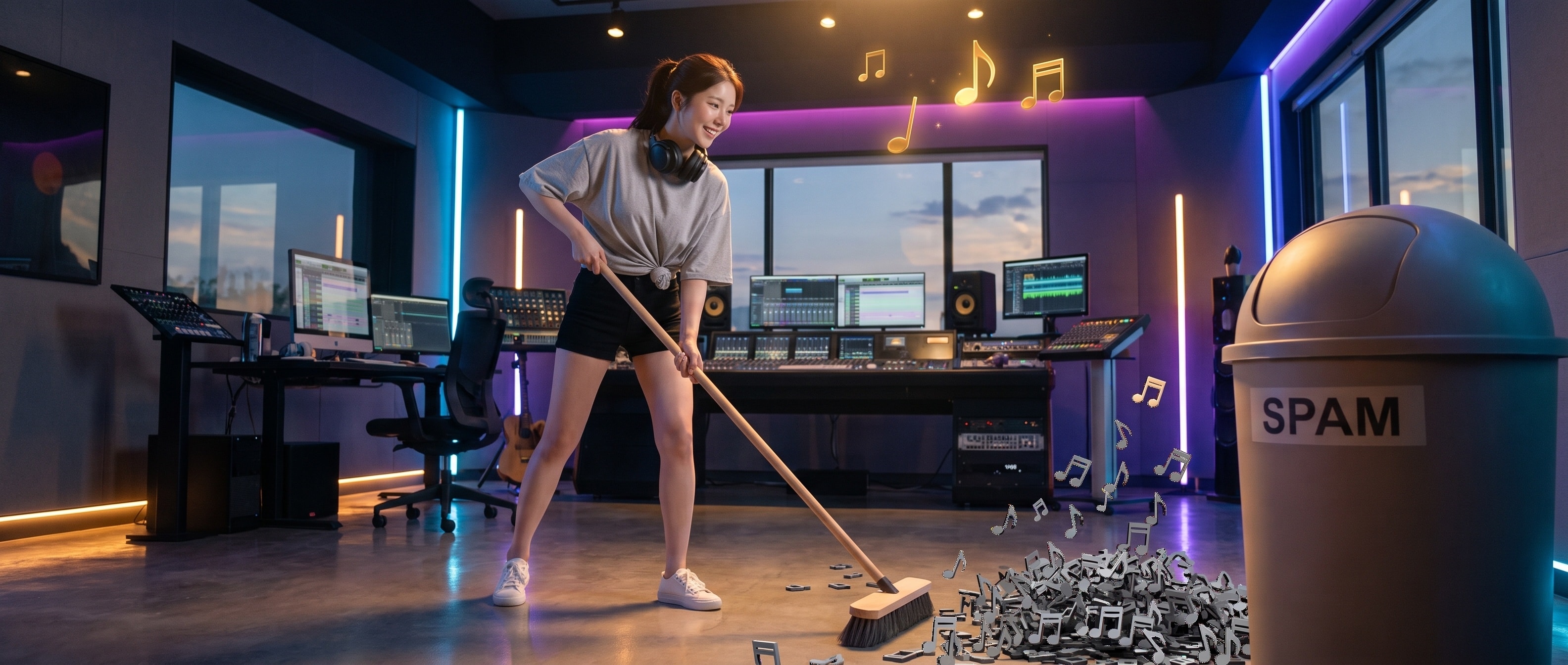 스팸 트랙을 쓸어담는 루나