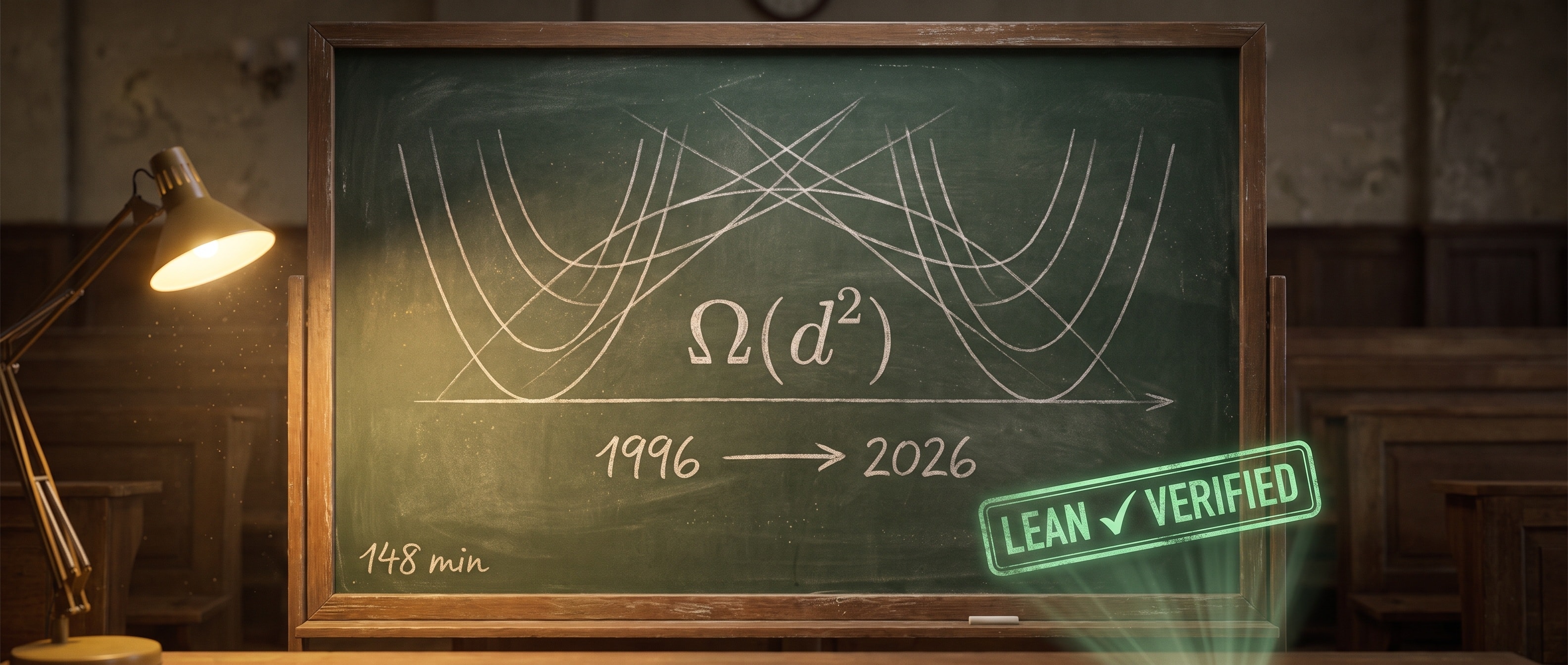 칠판 위의 하한 증명과 Lean 검증 도장